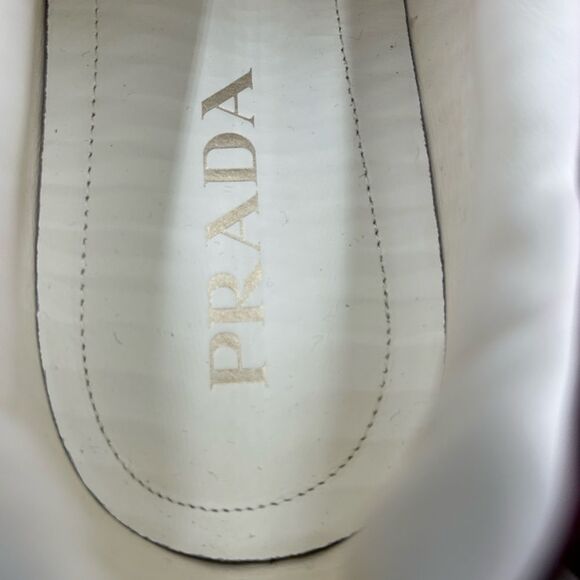 Men's Prada suede triangle logo low top sneakers size 11 US made in Italy - Picture 7 of 10